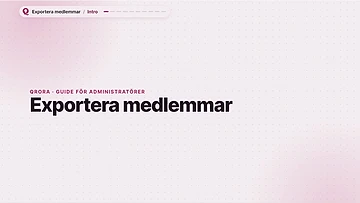 Exportera medlemmar preview
